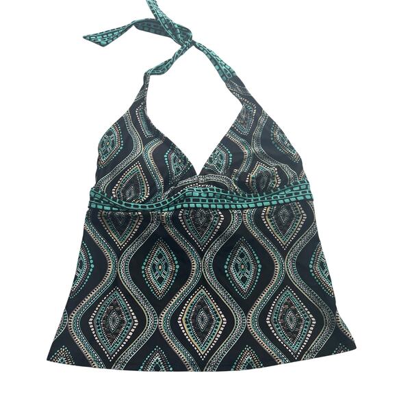Athleta Geometric Print Halter Swimsuit Top - Size Unknown - Picture 1 of 6